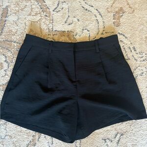 Abercrombie & Fitch Black Tailored High-Rise Shorts